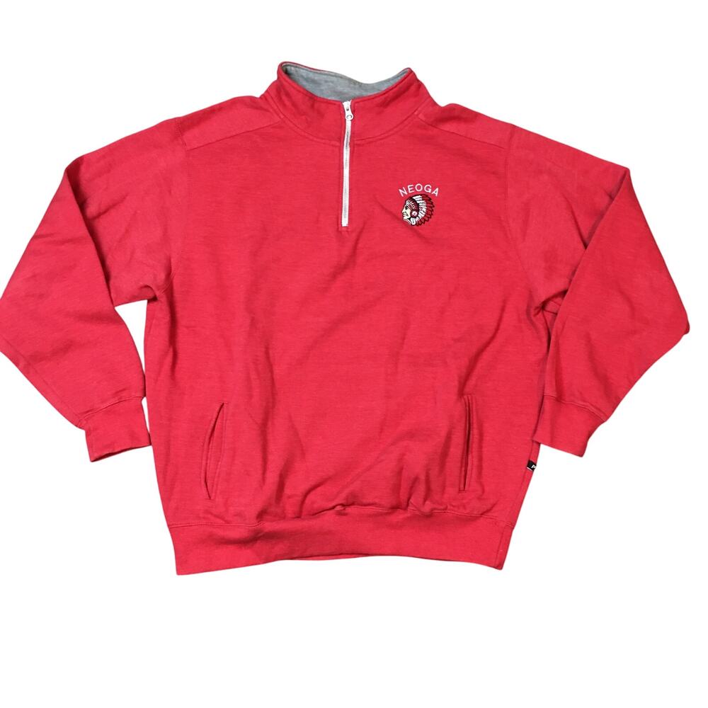 Neoga 1/4 Zip Up Sweatshirt Red Long Sleeve Sizes XL